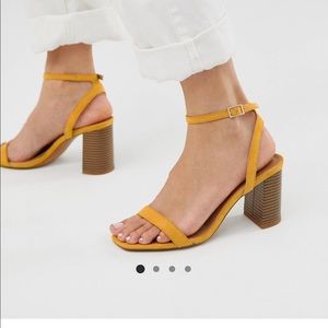 ASOS Hong Kong Barely There Mustard Yellow Sandal